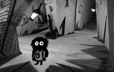 Little creature is standing in middle of Holstenwall, it doesn't know what is going on